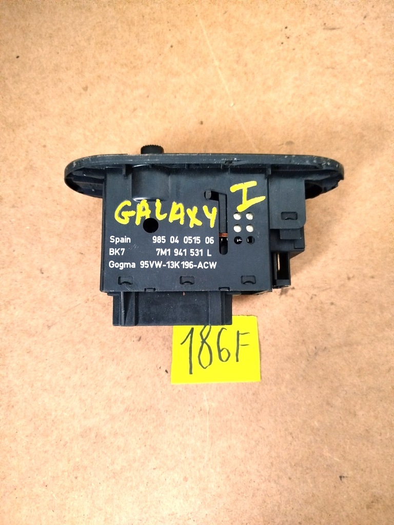 фото №1, Панель перемикач світла регулятор освітлення ford galaxy i 7m1941531l