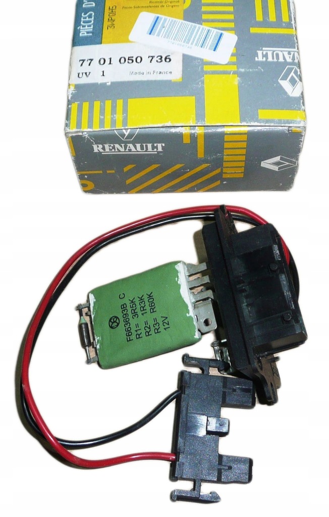 фото №1, Резистор вентилятор renault clio ii 7701050736 оригінальний номер
