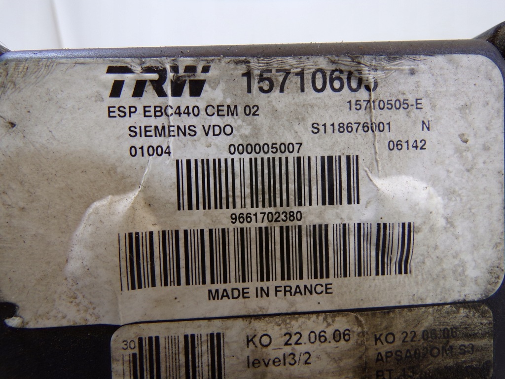 фото №7, Насос abs peugeot 407 s118676001