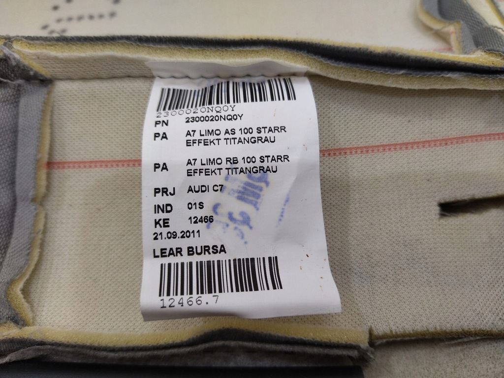 фото №11, Обшивка оббивка захист сидіння заднє сидіння titangrau audi a6 c7