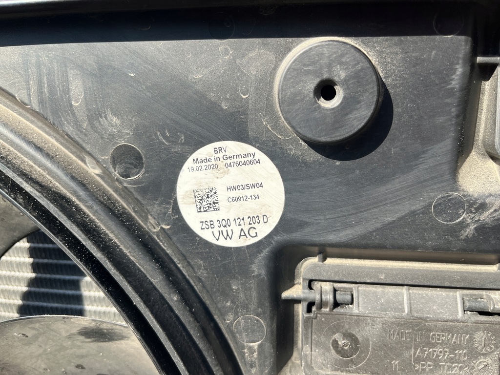 фото №12, Vw arteon 2.0tfsi підсилювач передній pas передній радіатор вентилятори