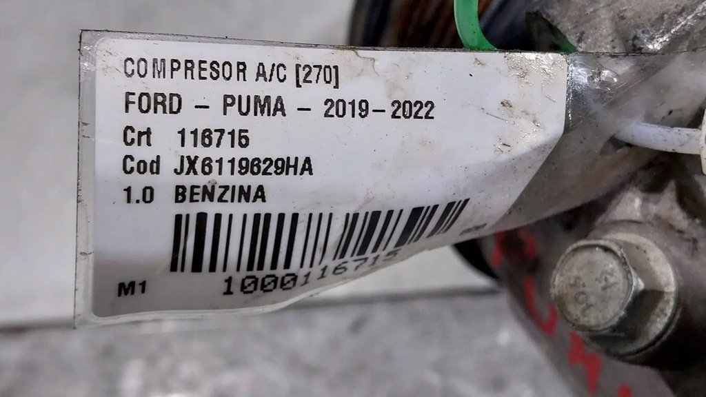 фото №6, Компрессор кондиционера jx61-19d629-ha puma mk2 focus mk4 kuga mk3 1.0 eb