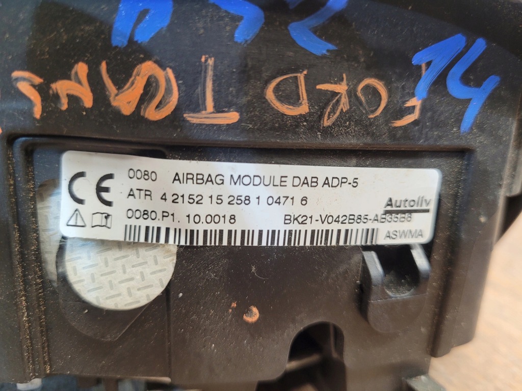 фото №7, Ford tranist custom oryg подушка водія подушка безпеки bk21v042b85ab35b8