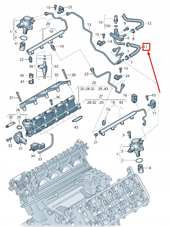 Купити Audi a4 avant b8 rear left fuel шланг 079127509ba original