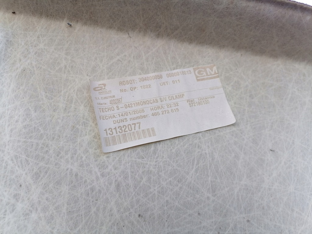 фото №8, Opel meriva a стеля дахова 13132077