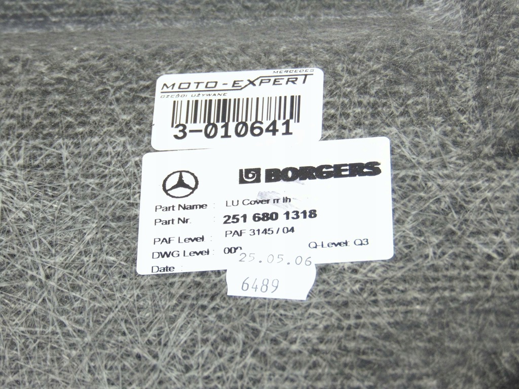 фото №3, Mercedes r w251 плита накладка підлога лівий задня