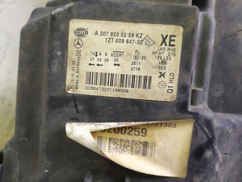 фото №9, Mercedes w207 coupe лампа права bi ксенон