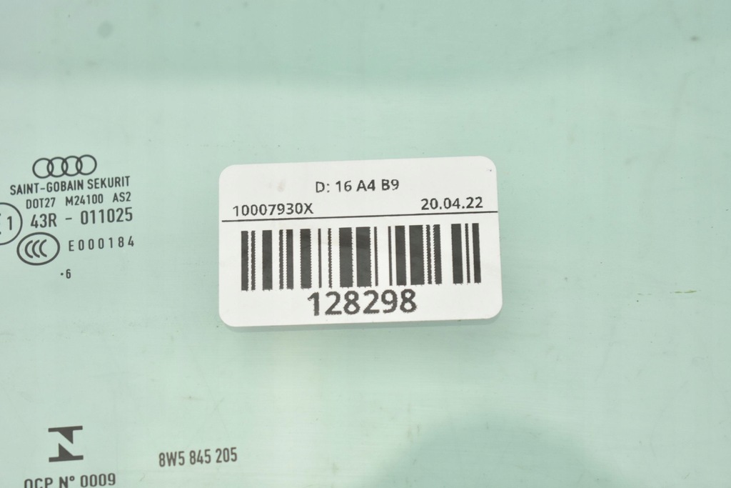 фото №11, Скло двері лівий задня audi a4 b9 sedan 8w5845205