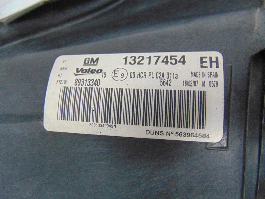 фото №12, Лампа правая перед opel corsa d 13217454 europa