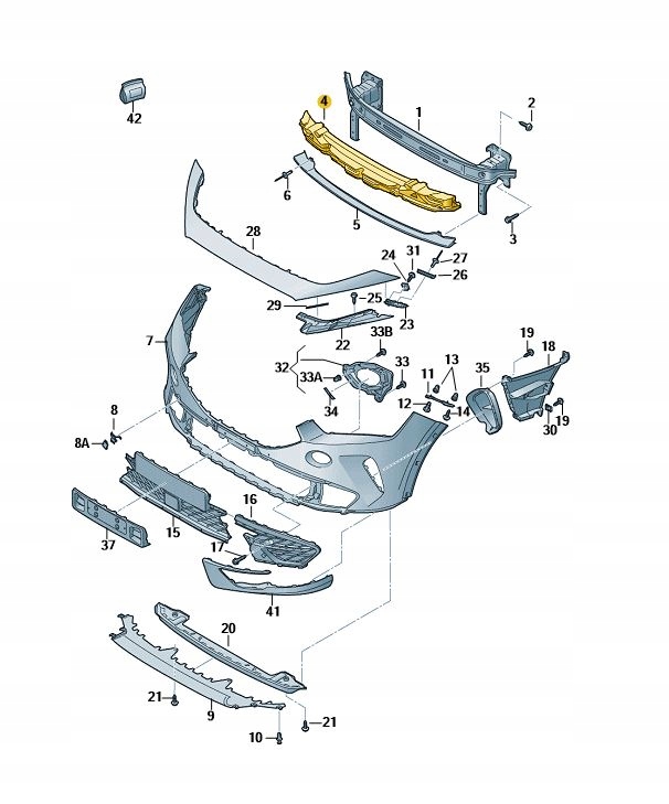 фото №1, Абсорбер відбійник піна бампера cupra formentor
