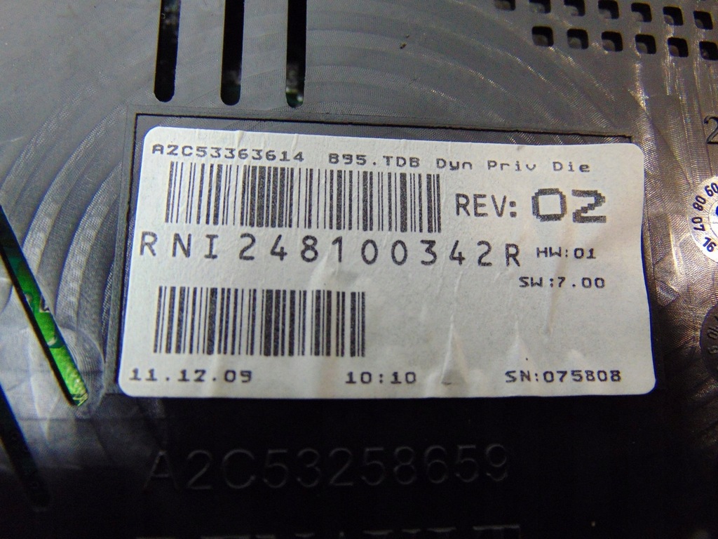 фото №10, Лічильник приладова панель renault megane iii 1.5 dci europa 248100342r