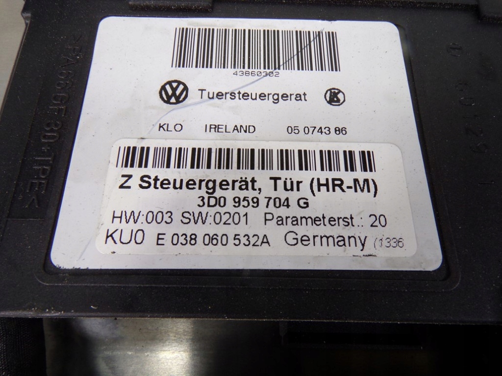 Volkswagen phaeton подъемник стекло правый задний  задний 3d4839756 Доставка