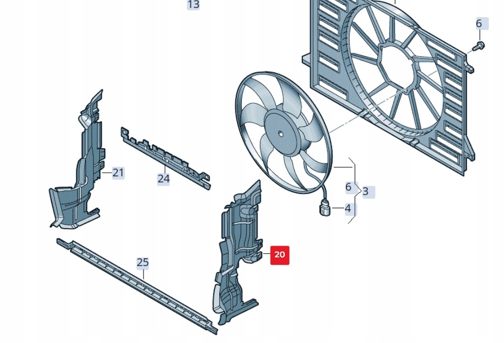 фото №7, Audi a6 c8 радіатор left air повітропровід 4k0121283r