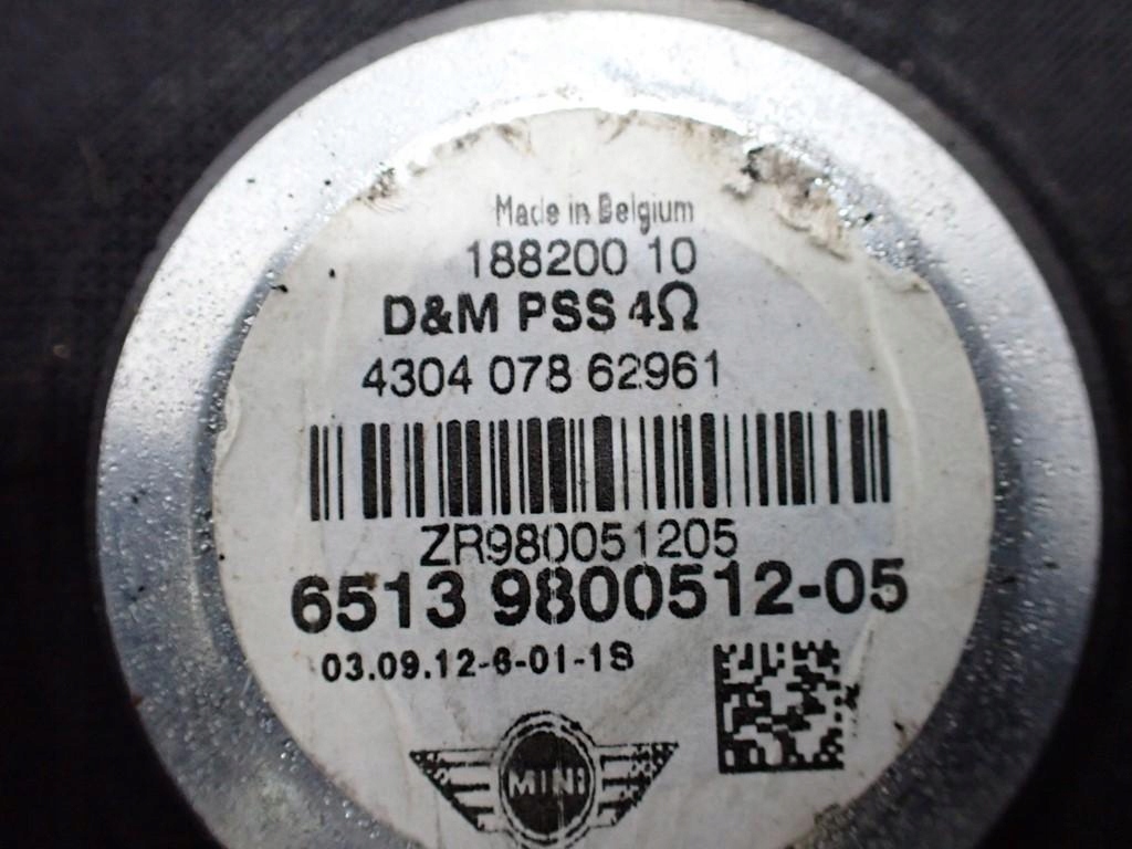 фото №4, Динамик заводской правый оригинал 9800512 mini countryman r60 r61 12r