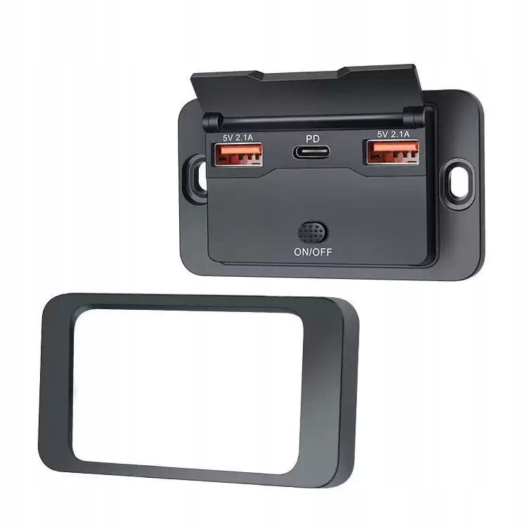 Разъём автомобильные монтажные 12v 24v 4 usb pd qc 3.0 on off 96w крышка Киев