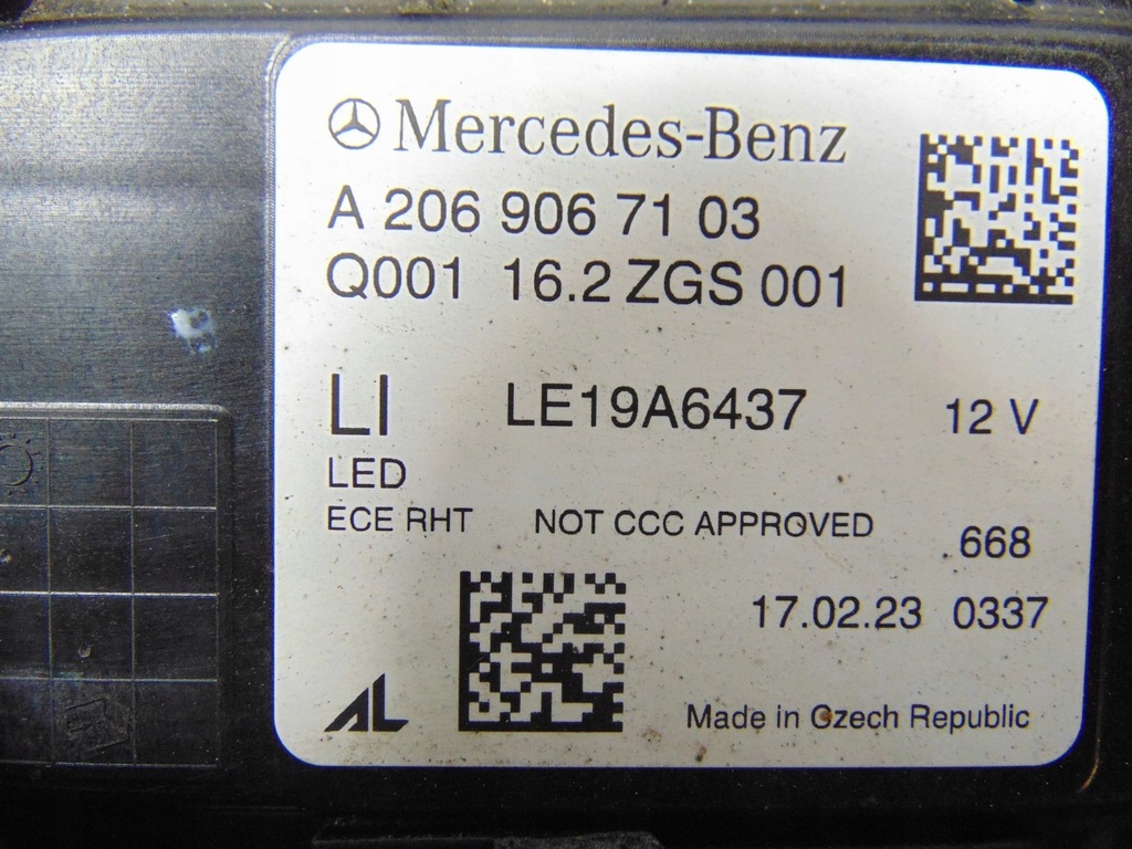 фото №16, Лампа ліва перед mercedes w206 europa a2069067103