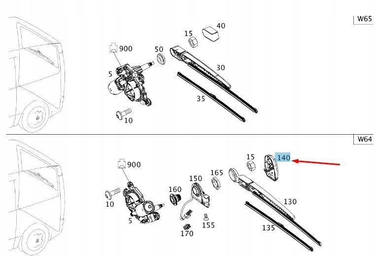 фото №14, Kaptur заднего рычага дворники mercedes-benz vito w447