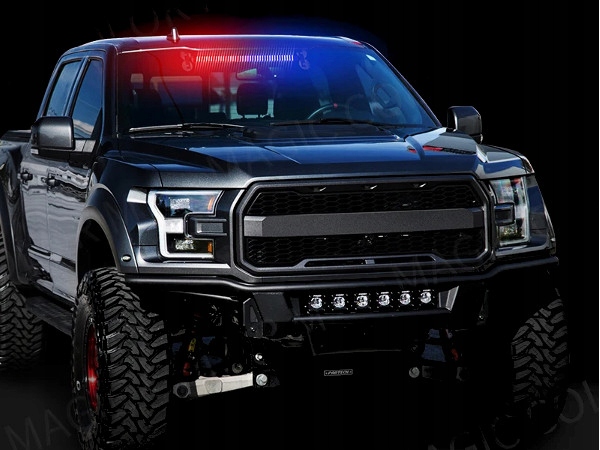 фото №12, Молдинг 80x led stroboskop policja аварійна світло лампа na скло kogut