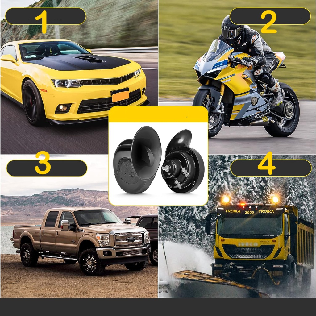 фото №4, Червяк сигнал звуковой клаксон 12v громкий 115db