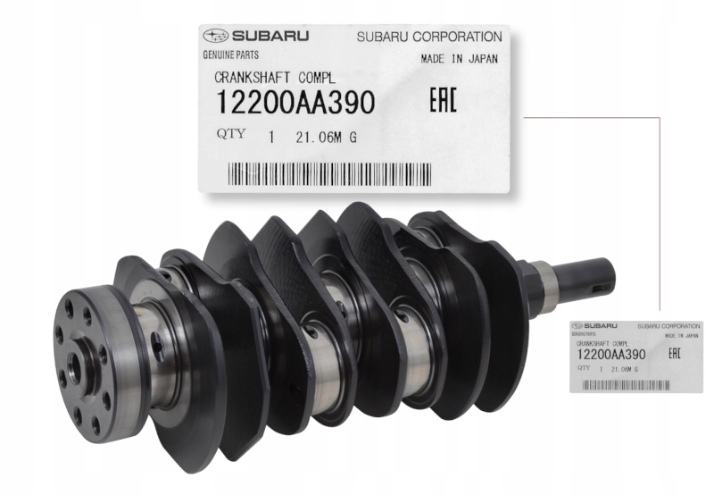 фото №1, Wał колінчастий 2.0 xt forester impreza 12200aa390 оригінальний номер