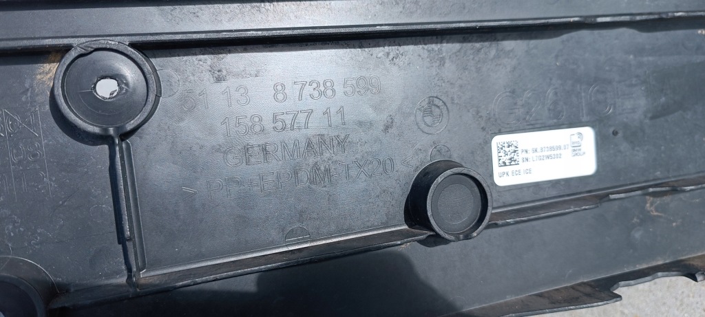 фото №8, Bmw 4 g26 оригінальна рамка основа номерного знака реєстраційний перед 8738599