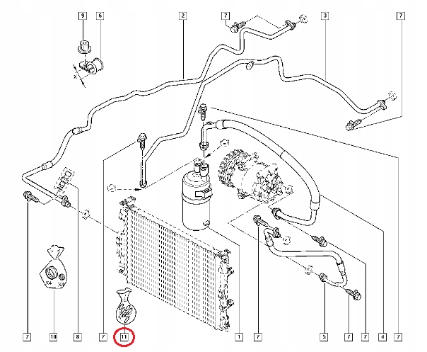 фото №7, Уплотнители кондиционера megane laguna espace iv 7701208724