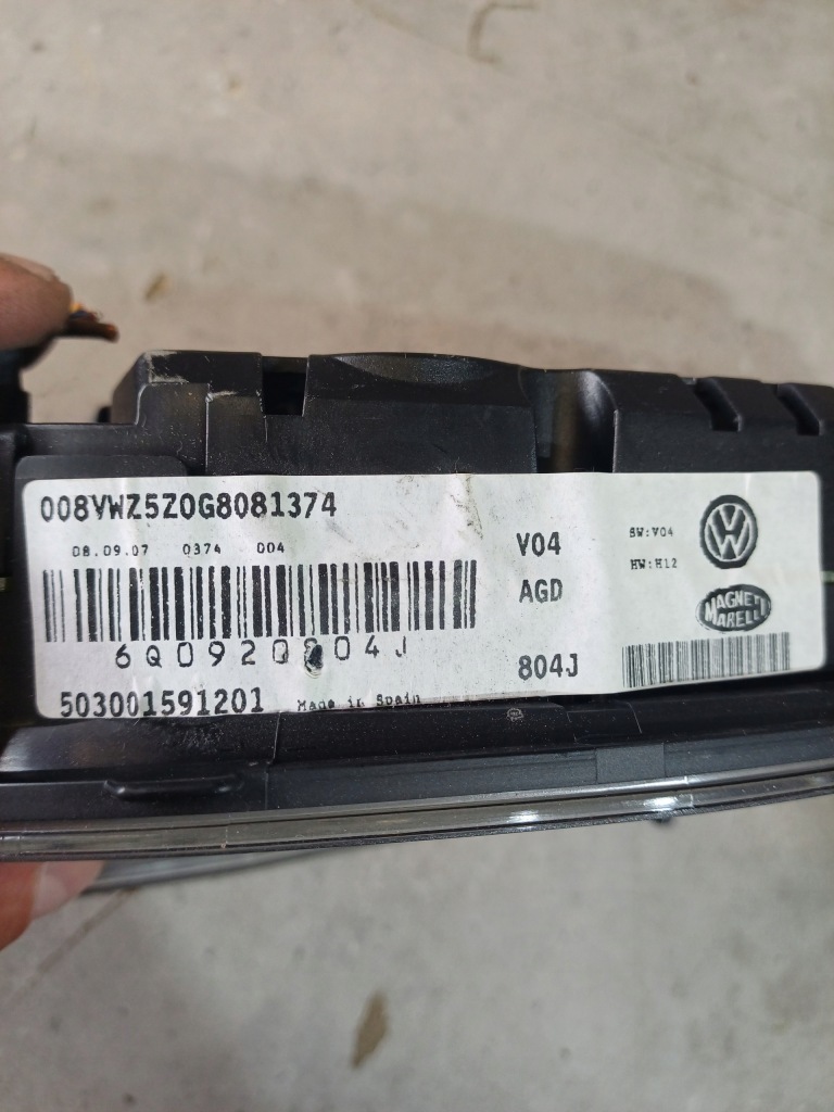 фото №6, Счетчик 1.4 tdi vw polo iv 9n nr. 6q0920804j