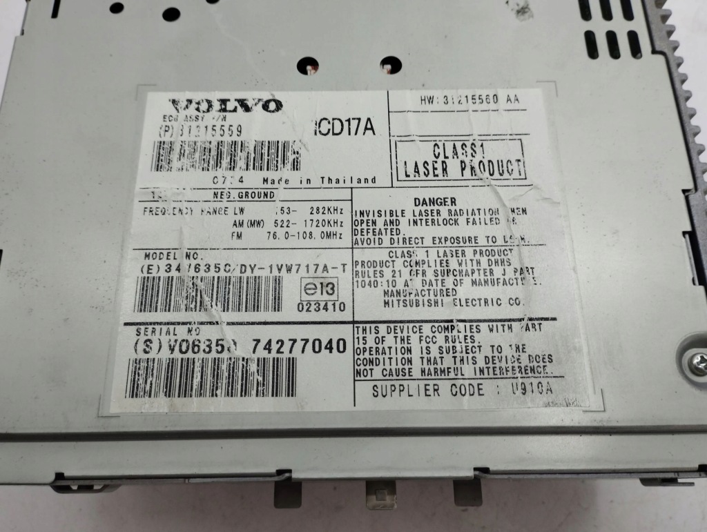 фото №5, Volvo v50 2007 панель / радиопроигрыватель cd/dvd/gps
