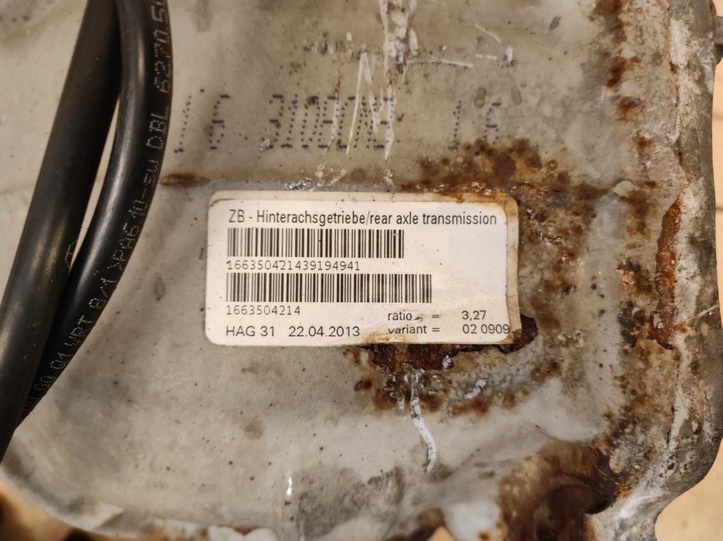 фото №7, Мост дифференциал задняя задний ml w166 166 2.2 cdi 3.27