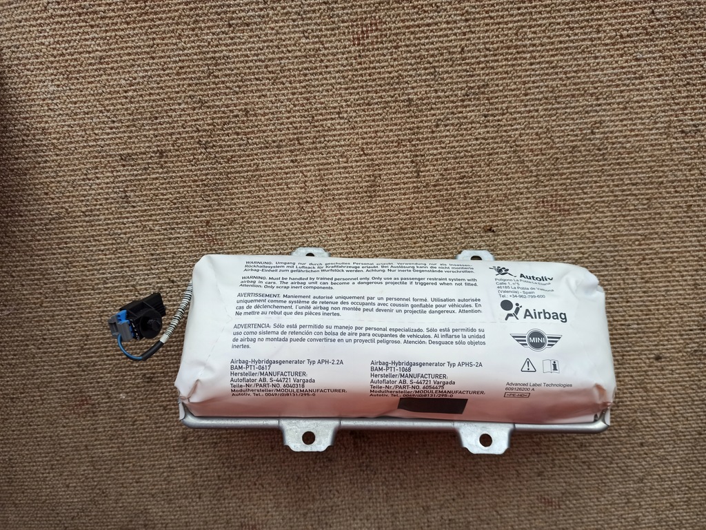 фото №1, Подушка air bag пасажира mini r56