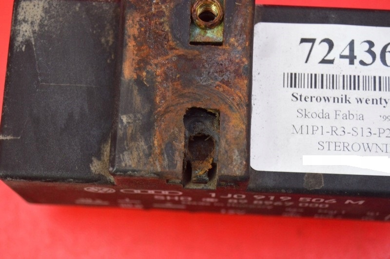 фото №7, Блок керування модуль вентилятора 1j0919506m skoda fabia 1 i 1.9 tdi 101 km 99-04