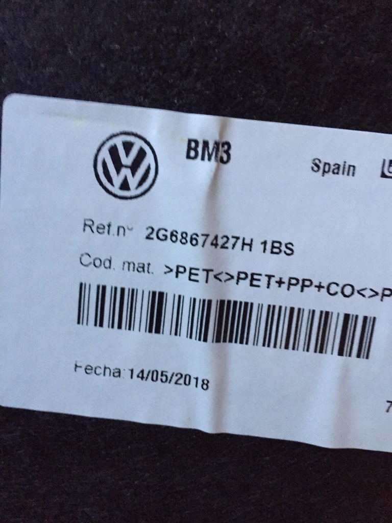 фото №8, Vw polo обшивка багажника 2g6867427h 2g6867428h