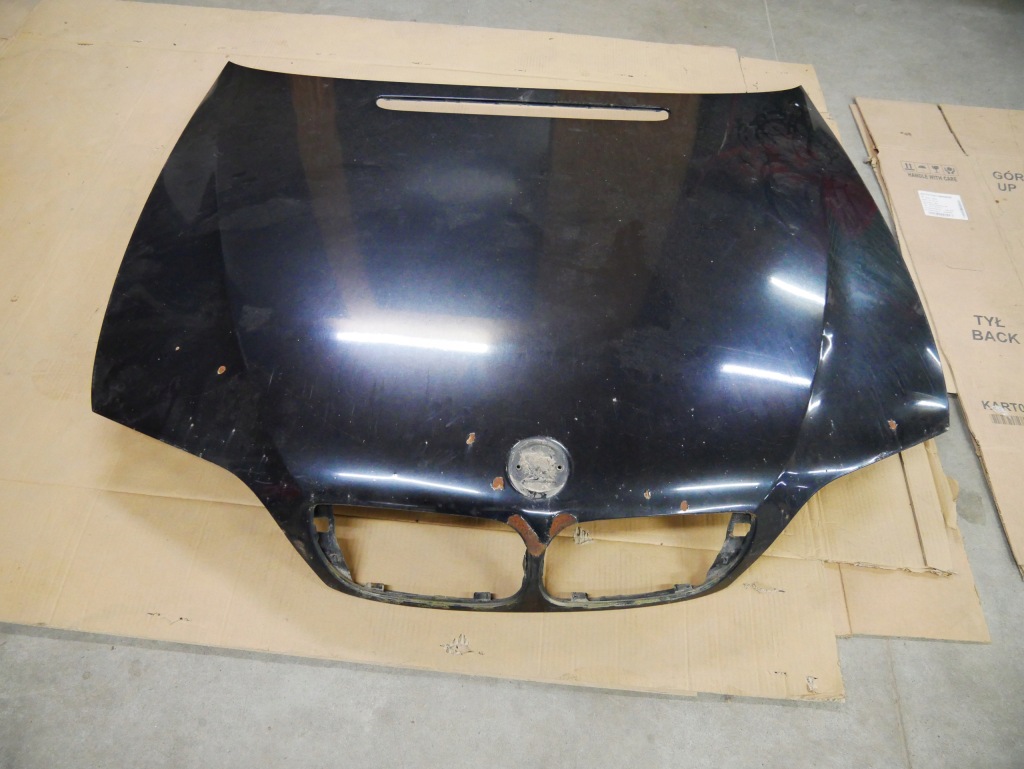 Купить Bmw e46 рестайлинг  капот крышка двигателя черный sapphire металлик 475