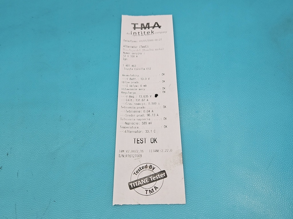 фото №7, Test генератор toyota corolla e12 27060-33071 1.4 d4d