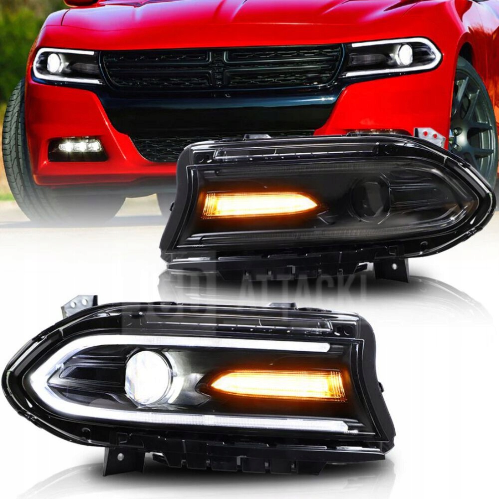 фото №1, Лампи передні фари led - гомологація dodge charger 2015-2023
