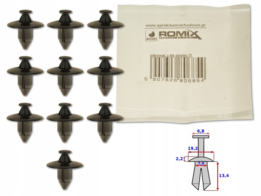 Купить Honda civic viii 06-12 клипса клипса штифт 10szt