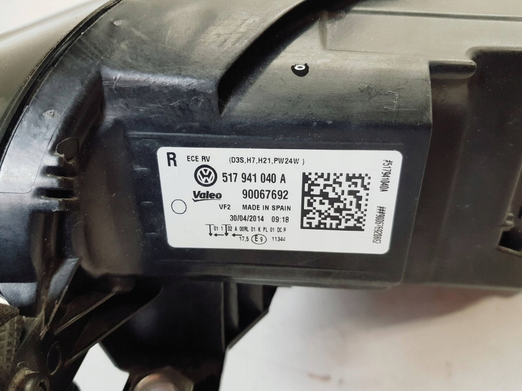 фото №7, Vw golf sportsvan правая лампа перед передняя ксенон 517941040a