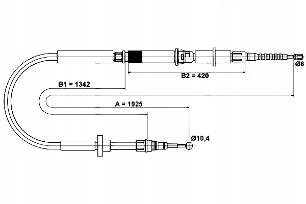 фото №1, Ate трос тормоза ручного audi a6 allroad 1.8-4.2