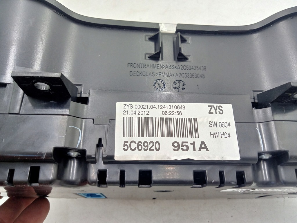 фото №8, Лічильник прилади vw jetta vi 1,6 2,0 tdi 5c6920951a