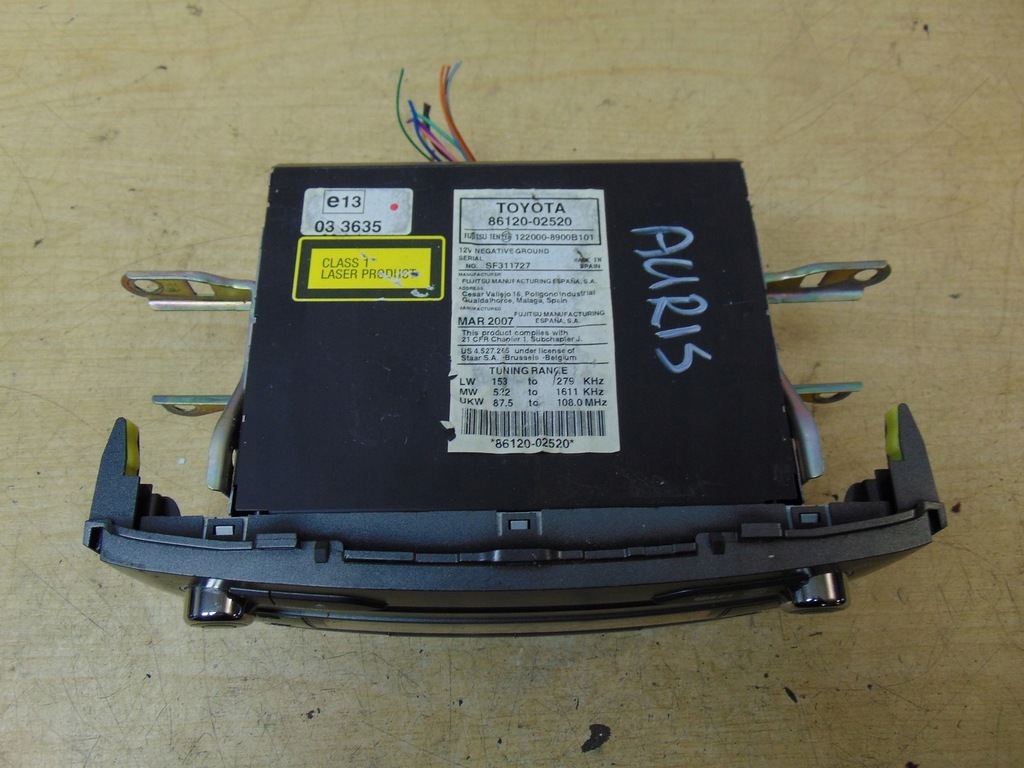 фото №16, Радіо заводський toyota auris 1 86120-02520