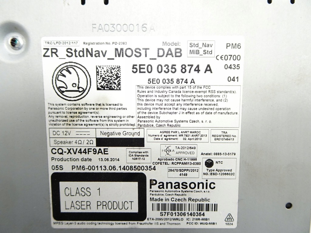 фото №8, Радио считыватель карта cd skoda octavia iii