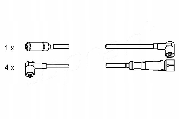 фото №1, Topran провода зажигания vw 1,9-2,1 t