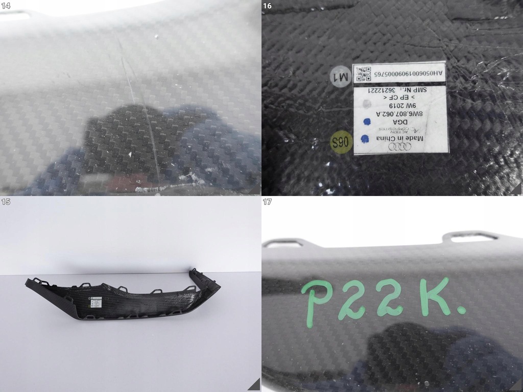 фото №12, Audi rs5 8w6 f5 rs4 8w0 b9 молдинг карбон права