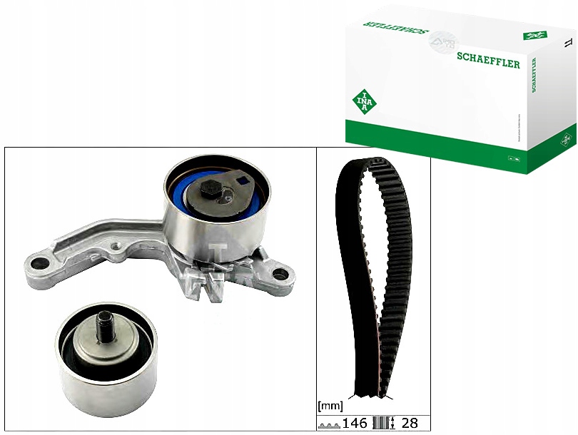 фото №1, Комплект - набір ремінь розподільного валу [ina]