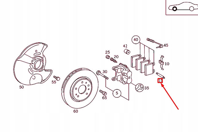 Купити Mercedes-benz sl r129 шарова опора гальма колеса передній a0019915160