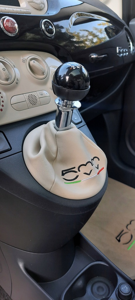 фото №12, Кожаный чехол домкрата переключения передач fiat 500