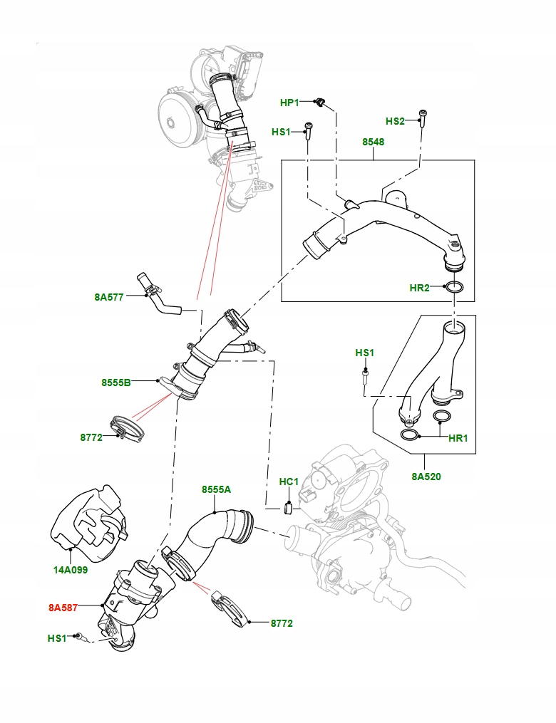 фото №1, Термостат land rover 3.0l v6 бензин range rover sport 2 velar lr117568