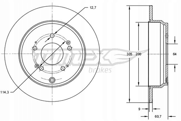 фото №1, Тормозные диски тормозные tomex brakes tx 73-04
