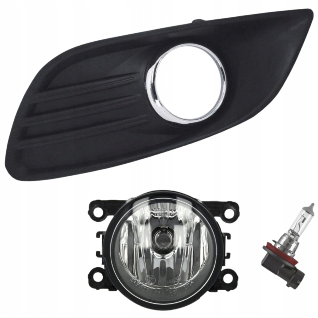 Купить Ford focus 2 2008-2010 решётка  w бампере правая с хромированная рамка +противотуманная фара