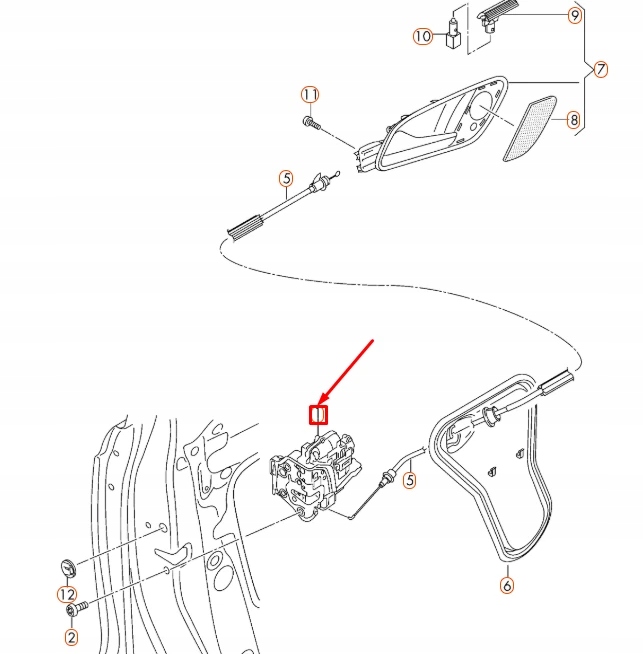 фото №7, Audi q3 8u замок дверь задних правых 8k0839016g oem
